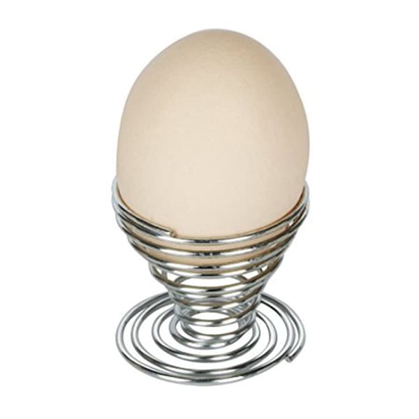 Eggkopp i stål, holder for kokte egg, oppbevaring for svampblender, holder for sminkesvamp