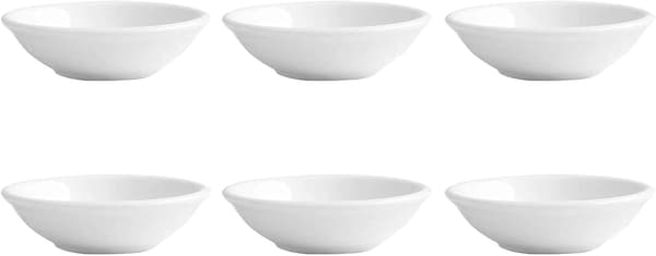 Sett med 6 krydderboller, sushisausboller, eddik- og sausboller, mini-forrettstallerkener