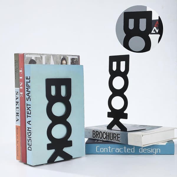 Metal Bookends for Office and School Shelves
