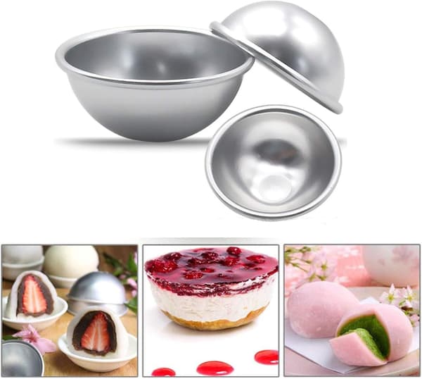 3-delt kuppel, aluminiumsform for kaker, puddingform