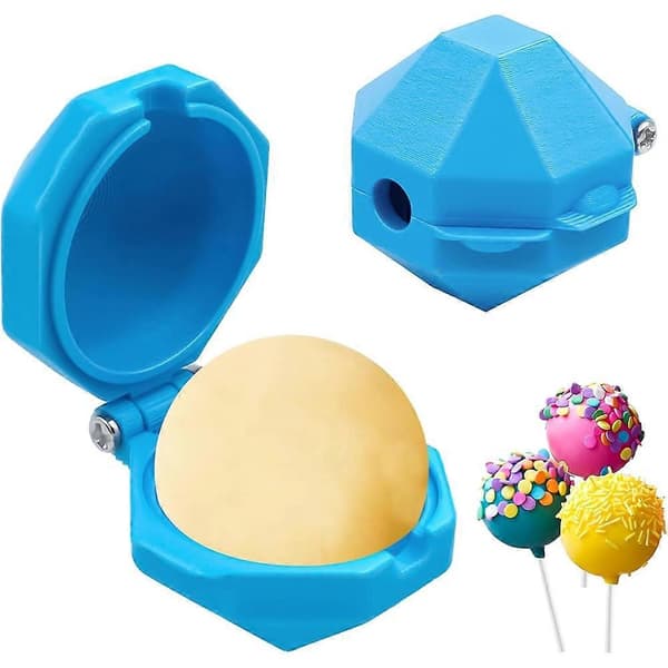 2 stk. Cake Pop Forme Press Sæt, Runde Cake Pop Forme til Hjemmet, Bagere, DIY Tilbehør[YJD] Blue
