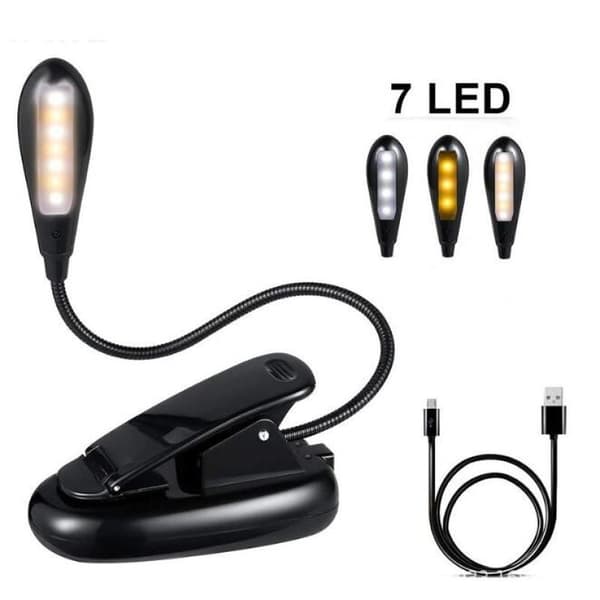 Reading lamp book lamp rechargeable, LED book lamp, portable and flexible