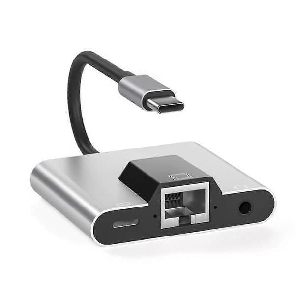 Type-C Mobilnetværkskort Netværkskabelkonverter til RJ45 Ethernet-adapter