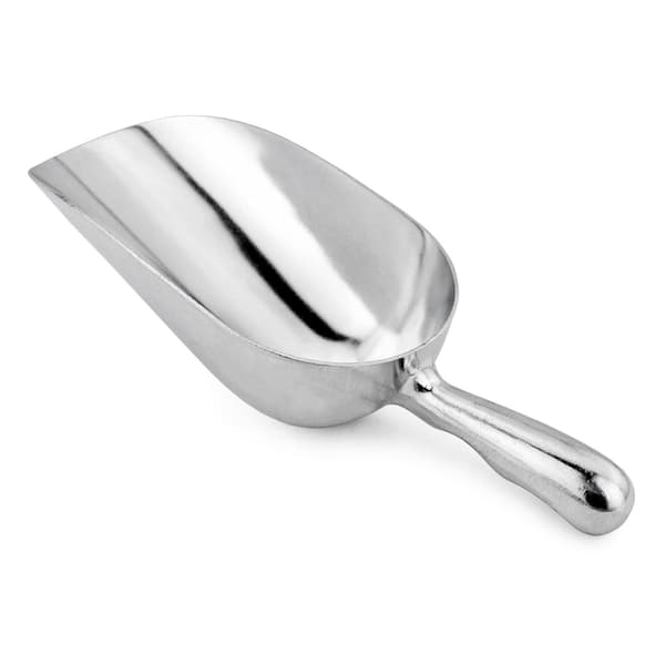 Enkelstøpt rundbunnet aluminiumsskje for is, mel og generell bruk, 6 unser