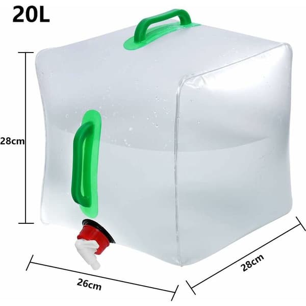 Foldable Water Tank Container Bag Portable Transparent Durable Large Capacity Camping Picnic 20L T-Audace