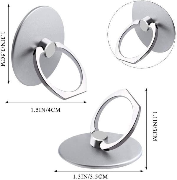 Rød fingerring telefonholder 360 graders rotation metal til iPhone Samsung Galaxy Note Huawei-serien