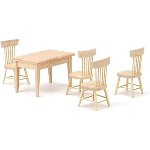 NA/1:12 Miniaturebord og stole, spisebord og stole, A