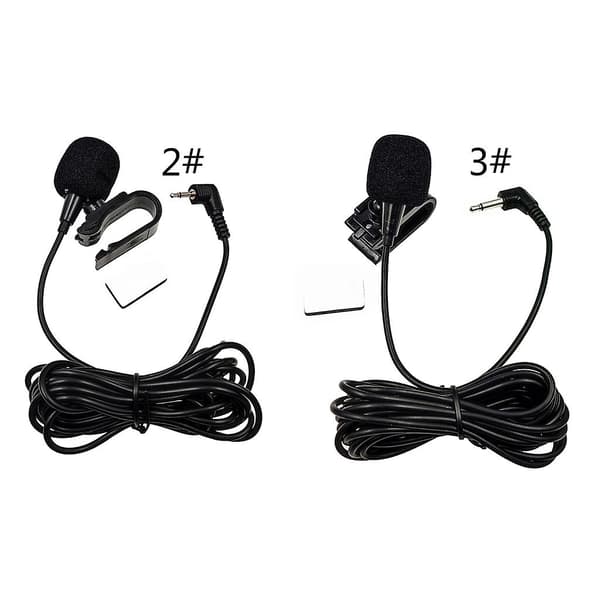 Bilmikrofon 2,5 mm/3,5 mm klips jackplugg mikrofon stereokabel ekstern mikrofon {DB 2.5mm 2.5mm