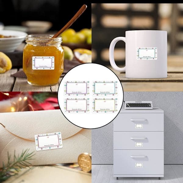 Jar Labels, Self-Adhesive Freezer Labels for Food, Sticker Labels, 2 Rolls