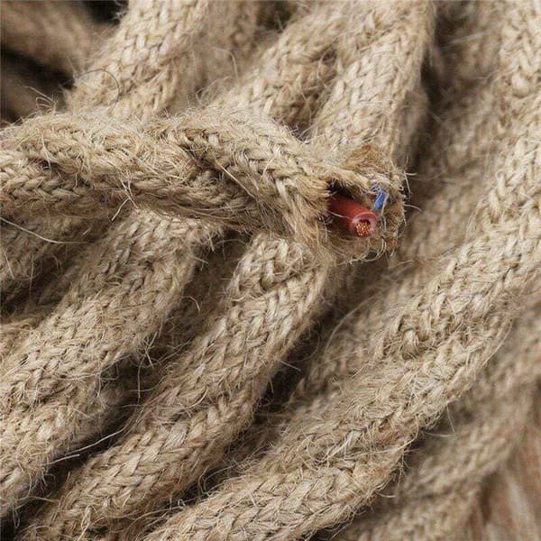 LED Lighting Fabric Cord 2x0.75mm² Retro Twisted Braided Hemp Rope Cable 5M for Pendant Lamp Accessories