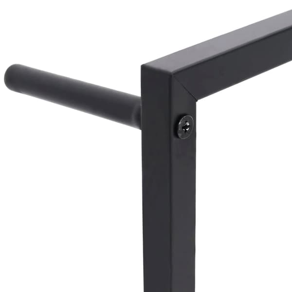 vidaXL Pyyheteline musta 45x10x115 cm teräs Svart black