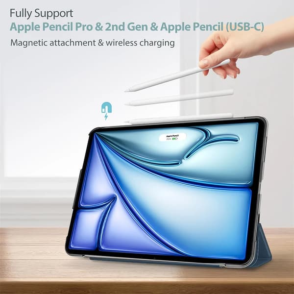 Magnetic PU Leather Case for iPad Air 4/5/6 & iPad Pro 11 inch [JUN] pink pink