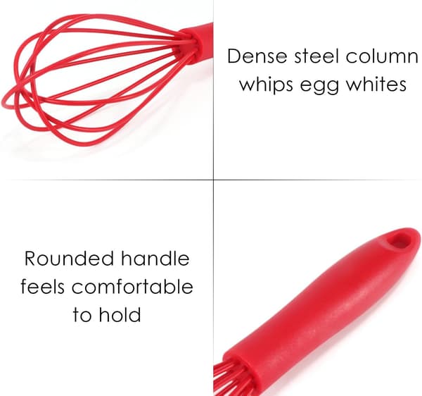 2-pack silikonvispar, non-stick handvispar, multifunktionell handmixer för matlagning och bakning