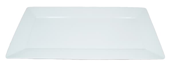 Stor rektangulær porcelænstallerken, skrånende - 6-pak Vit 5700