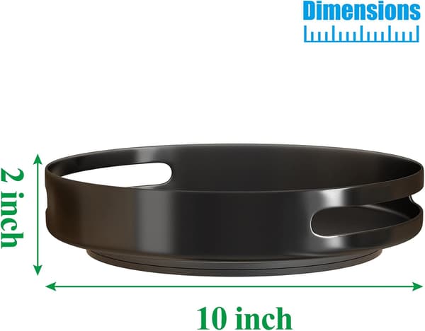 Roterande kryddställ i metall, 25 cm mörk finish