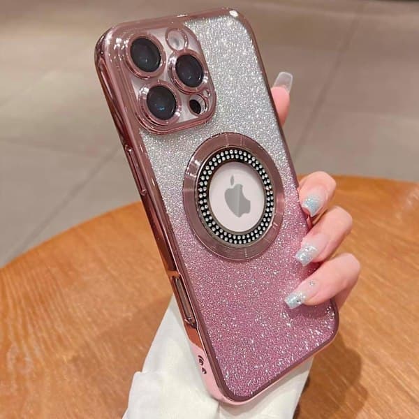 Magnetisk glitterdeksel til iPhone 16 Pro Max, MagSafe-kompatibel, slank, støtsikker og ripebestandig deksel med ,A