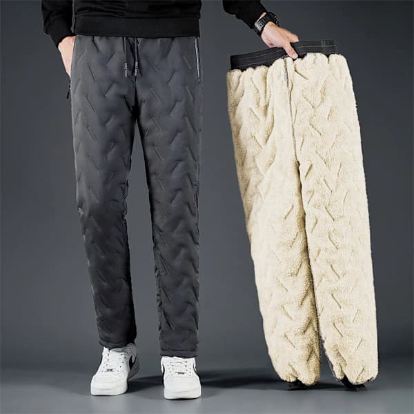 Fleecebukser til mænd, sport, fleece, joggingbukser, grå, lige ben Grå lige rør 7Xl