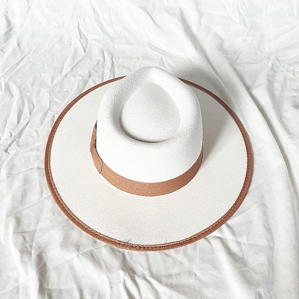 Hvid vintage cylinderhat denim cylinderhat