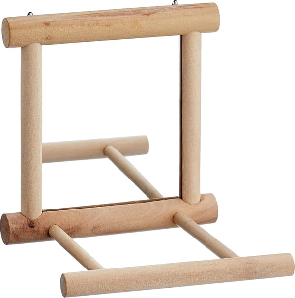 Fuglespejl med træpind 10 x 10 cm-FY-