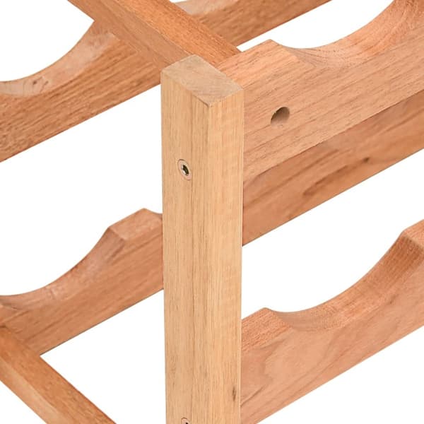 vidaXL Wine Rack for 12 Bottles Solid Walnut Wood Brun 1100