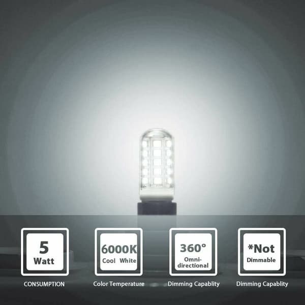 Halogen G9 equivalent 3W, 420LM, mini bulb, cool white? 6000K, no flicker, AC220-240V, non-dimmable, 3 pieces [Energy class A+]