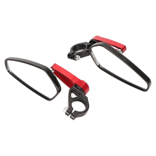 High Definition Clear View Motorcycle Rearview Mirrors - 2 PCS Red Aluminum Alloy Handlebar Side Mirrors