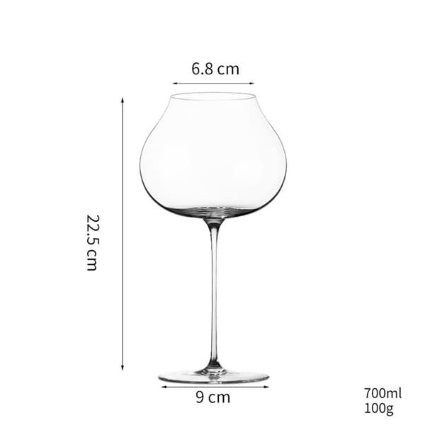 Wine glasses 70 cl 6-pack / large clear glasses / red wine glasses with gener