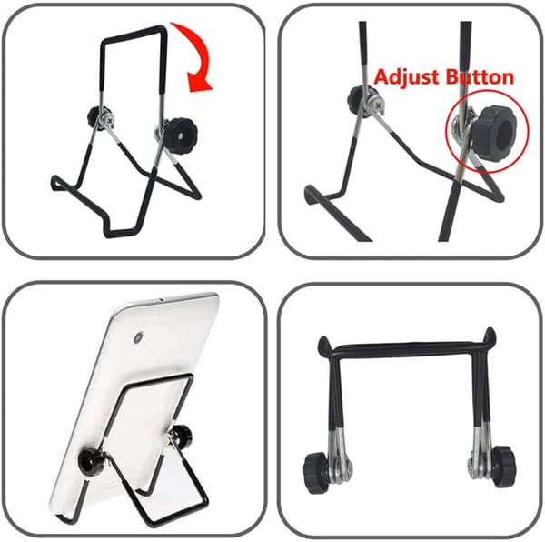 Justerbar tablet-stativholder, skridsikker foldbar holder vugge passer til 9-12,9\" tablets, iPad, Samsung og Kindle Fire, stativ