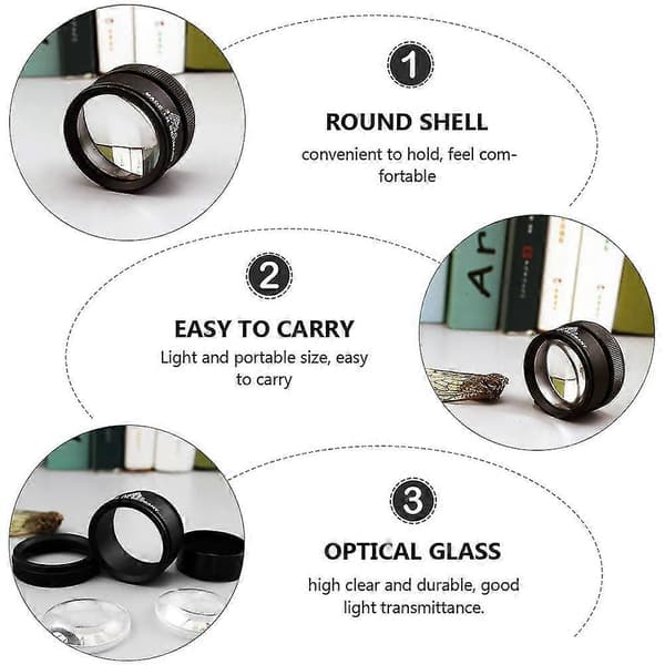 Förstoringsglas i glas, antik lupp, ögonlupp, förstoringsglas för hantverk