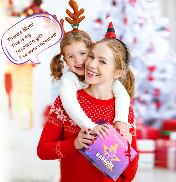 Portable Karaoke Machine for Kids with Wireless Microphone, Purple Speaker Gift-FY-