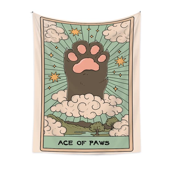 150×200cm Bakgrundstapet Katt - Kattfot, Tapetdekoration