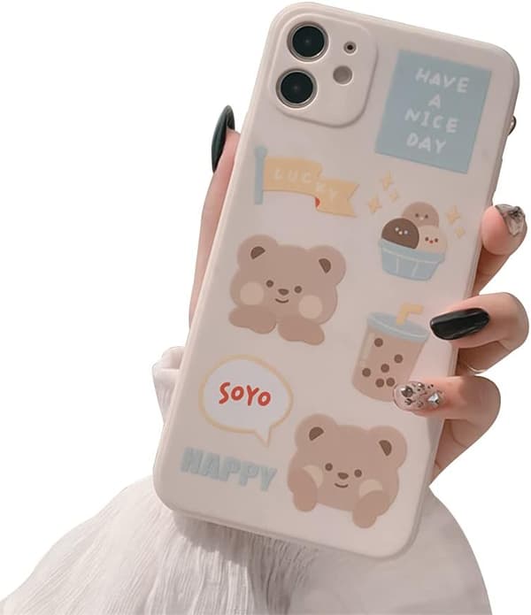 Kompatibel med iPhone 11-deksel med søt tegneseriedesign