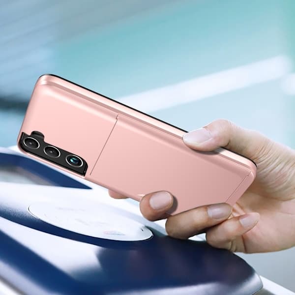 Samsung Galaxy S22 Plus Hybridfodral med kortplats Roséguld