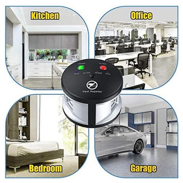 Ultrasonic Mouse Repeller, Electronic Repeller, 360 Degree Multiple Controls 3 In 1 Pressure Wave (FMY)