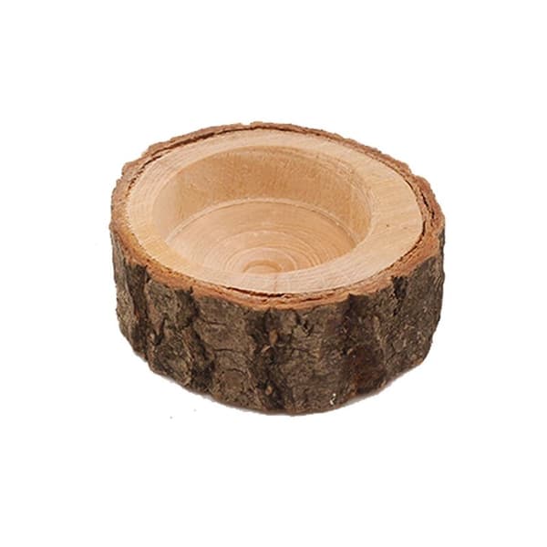 Vintage Tree Branch Candlestick Candle Wood Tea Light Short Dinner Decoration