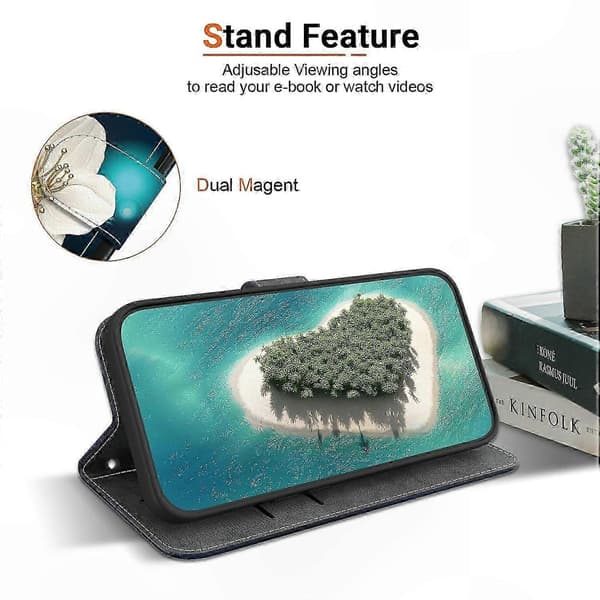Mönstertryckt läderplånboksfodral för Galaxy A16 5G 4G, Anti-Drop Telefonskydd (Magnolia)
