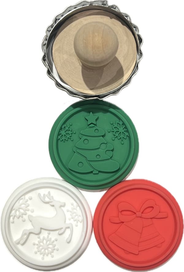 Gingerbread Stamps Set Stamps Baking 3 Motifs Grön green