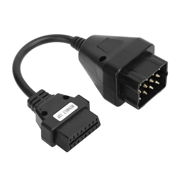 Professionel OBD2-adapter 12-pin til 16-pin bildiagnostisk forlængerkabel