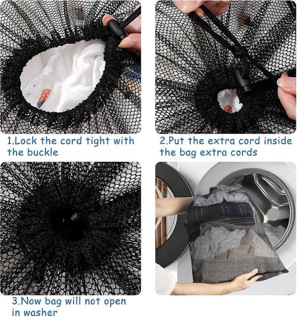 Extra Large XL Laundry Bag 60x90CM Laundry Net Washing Machine Bags with Drawstring for Shirts, Jackets, Blankets, Sheets, Socks, Soft