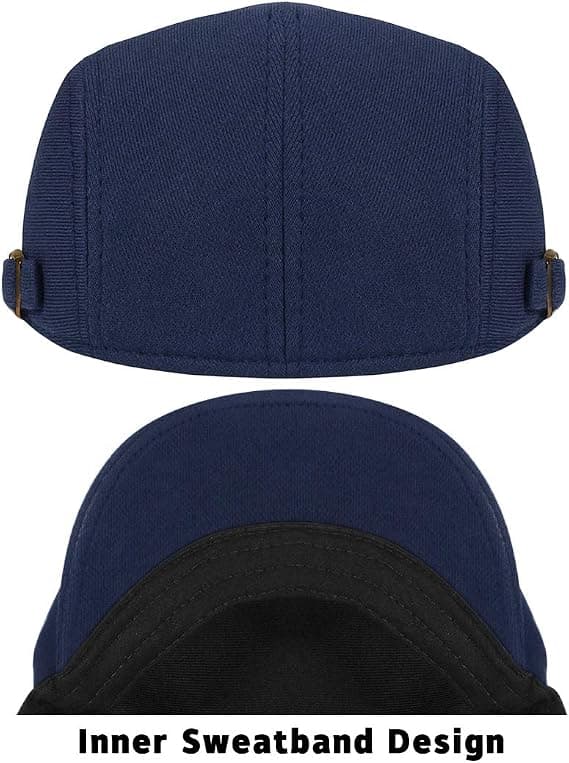 ##/Miesten barettihattu säädettävä litteä vintage murattilippis##/