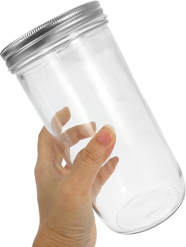 2-pack 36oz lufttäta glasburkar med lock, breda matbehållare för köksskafferi, krydd- och honungsförvaring
