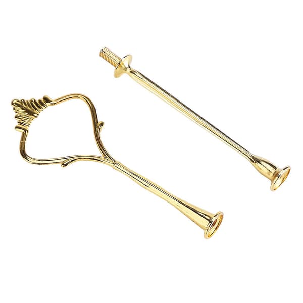 Kagefad Stativ Håndtag Beslag Hardware (2-lags Krone Guld)
