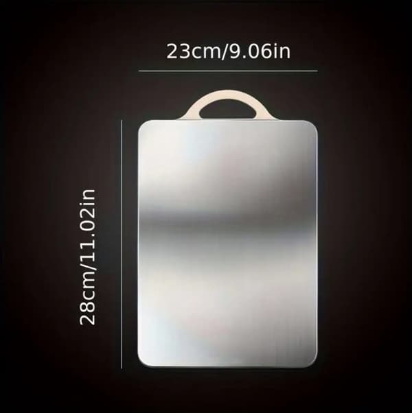 Stainless Steel Cutting Board Extra Thick 1.2cm Double-Sided Scratch-Resistant Non-Slip Edge Dishwasher Safe For Home and Professional Kitchen Silver Beige