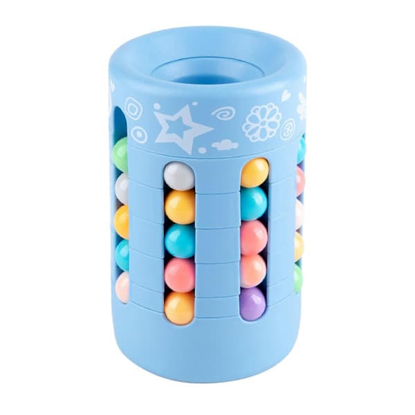 3D Stressavlastende Magic Beans Pennholder Puslespillkube med Roterende Bevegelse [HK] lilla purple