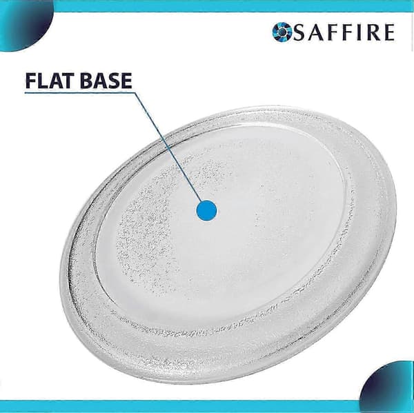 9,6 / 24,5 cm Small Glass Microwave Plate - Flat Bottom
