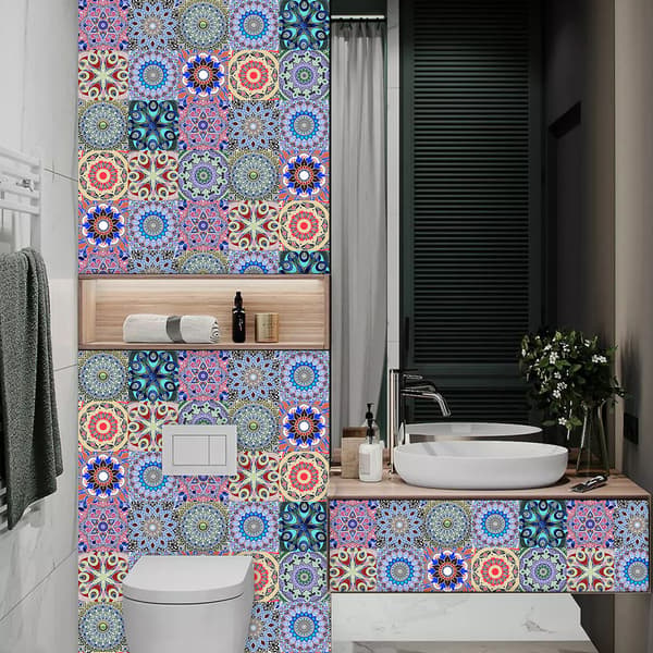 20 ark (15 x 15 cm) Mandala Veggdekor - PVC - Vanntett (stil 6)