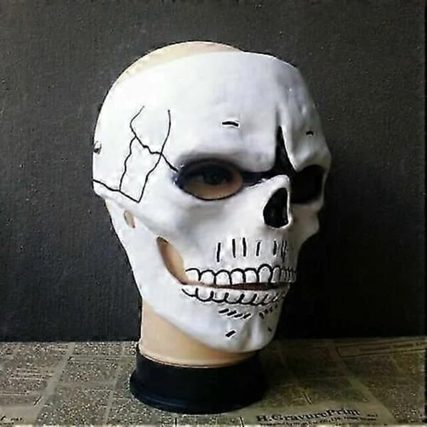Hvit Hodeskallemaske Dag for de Døde Spectre James Maskeradekostyme Tilbehør
