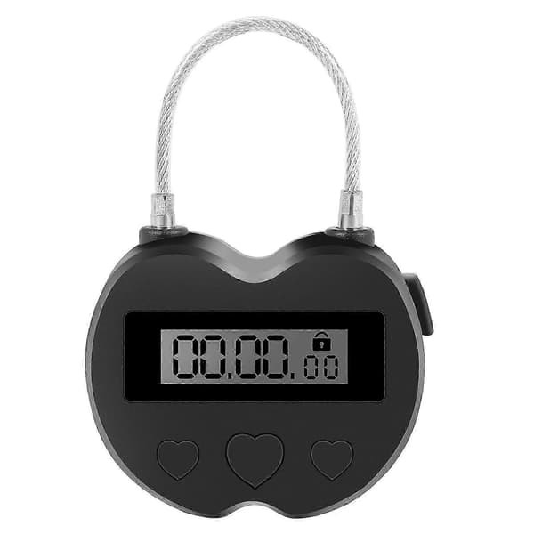 Smart tidslås LCD-skjerm, multifunksjonell reiselås elektronisk tidtaker, vanntett USB-lading