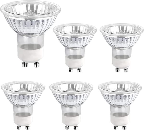 GU10 35W Halogen Bulbs 6-pack, Dimmable Warm White Spotlight