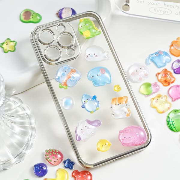 3D-kristallieläintarrasarja – 30 pehmeää PVC-tarraa
